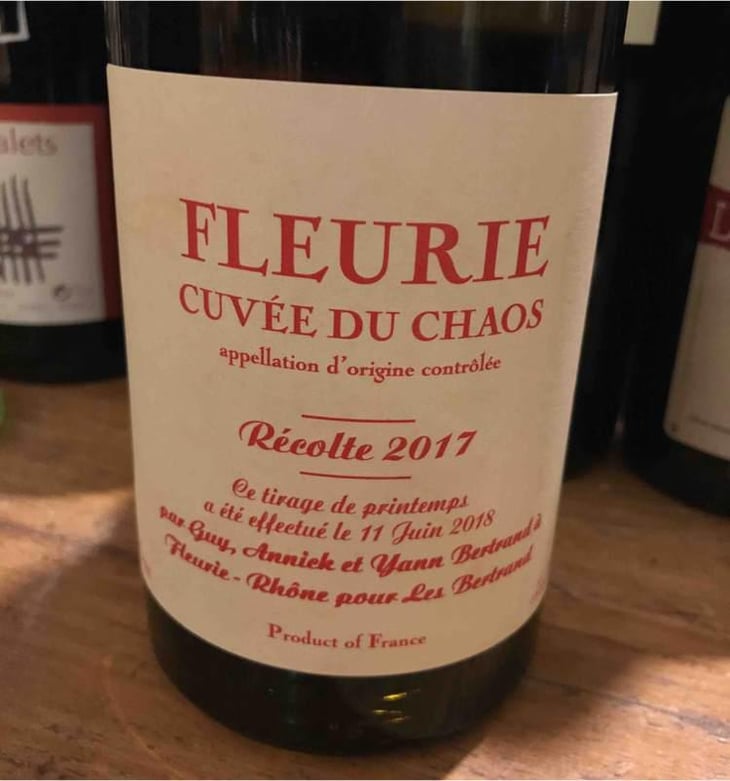 Cuvée du Chaos - Les Bertrand - Guy, Annick & Yann Bertrand 