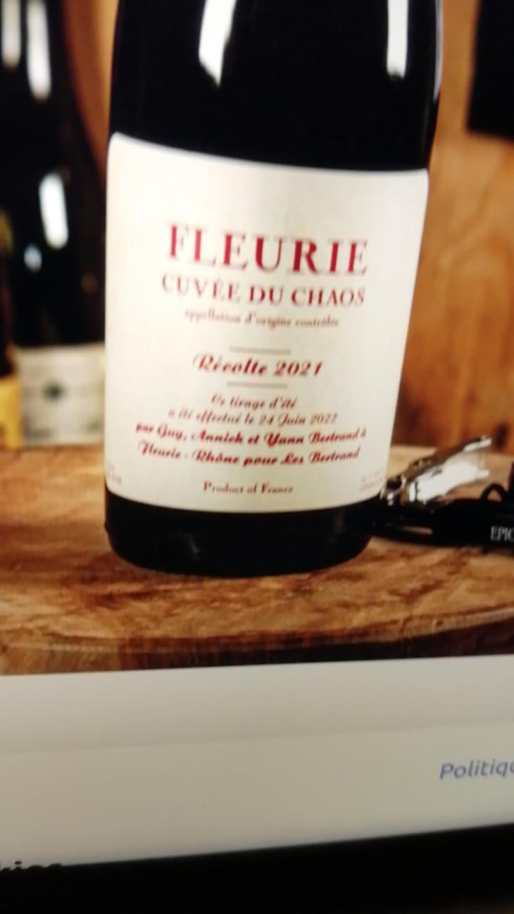 Cuvée du Chaos - Les Bertrand - Guy, Annick & Yann Bertrand 