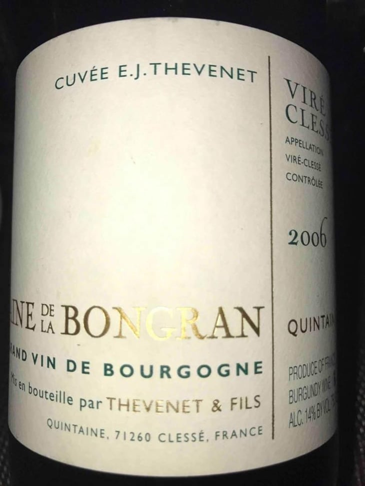 Cuvée E.J. Thevenet - Domaine de la Bongran - Gauthier Thevenet 