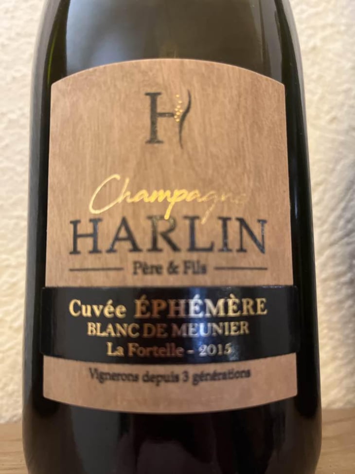 Cuvée éphémère la fortelle - Champagne Harlin Père & Fils - Dominique , Guillaume & Maxime Harlin -2015