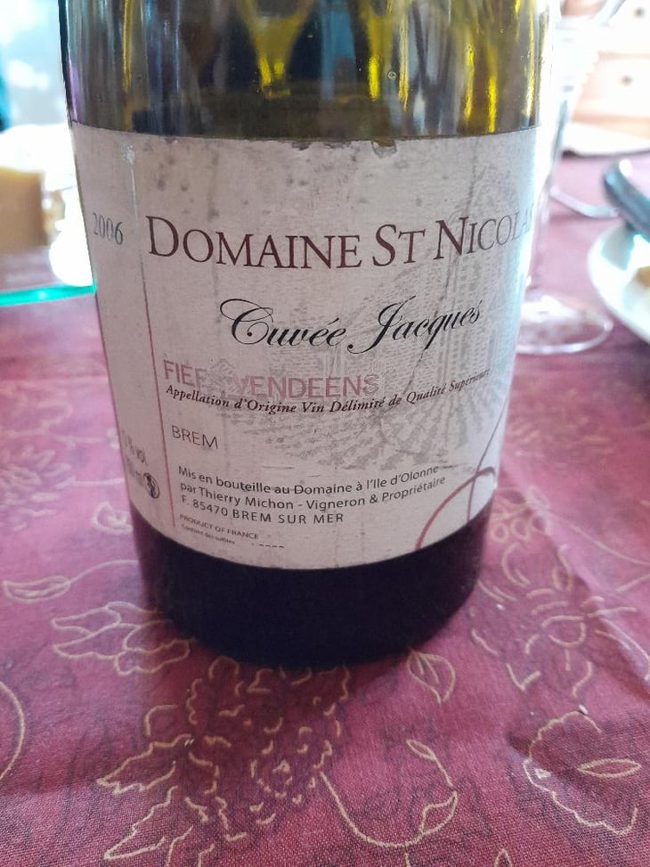Cuvée Jacques - Domaine Saint Nicolas - Mickaël, Antoine & Thierry Michon 