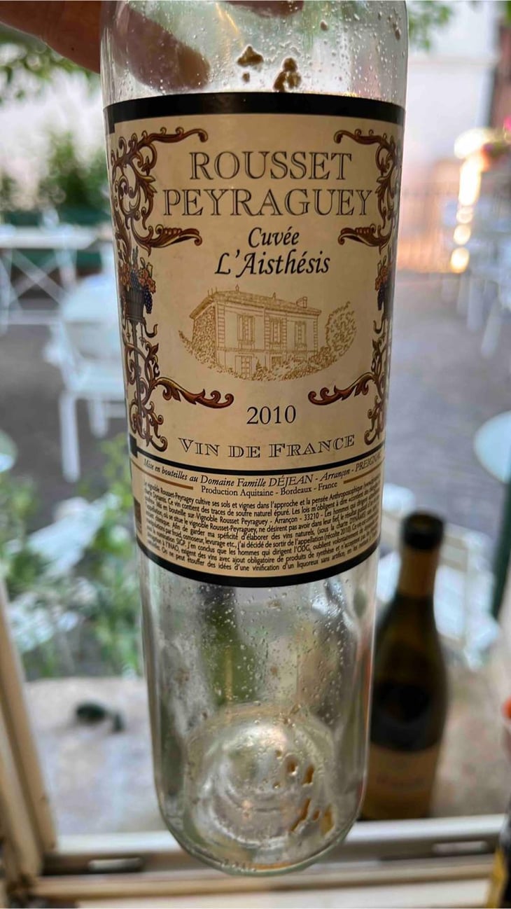 Cuvée L'Aisthésis - Rousset-Peyraguey - Alain Dejean 