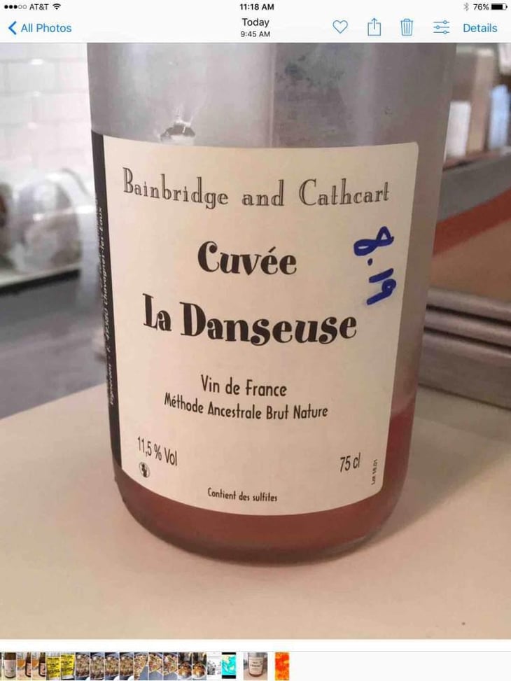 Cuvée Le Danseuse - Bainbridge & Cathcart - Toby & Julie Bainbridge 