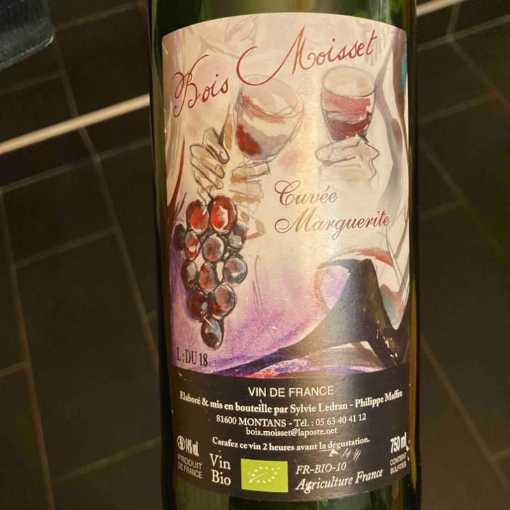 Cuvée Marguerite - Domaine Ferme Bois Moisset - Sylvie & Philippe Maffre 