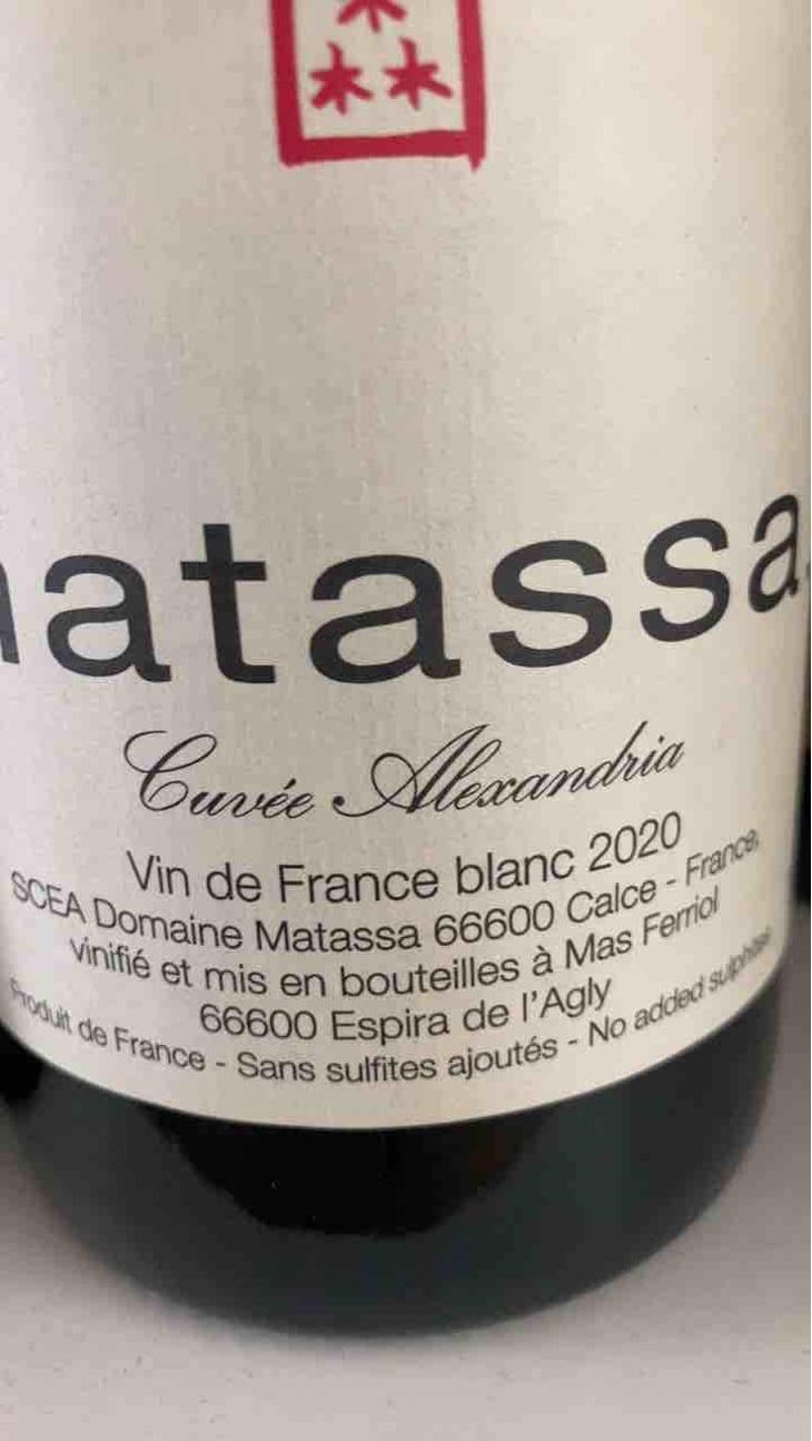 Cuvée Marguerite - Domaine Matassa - Tom Lubbe 