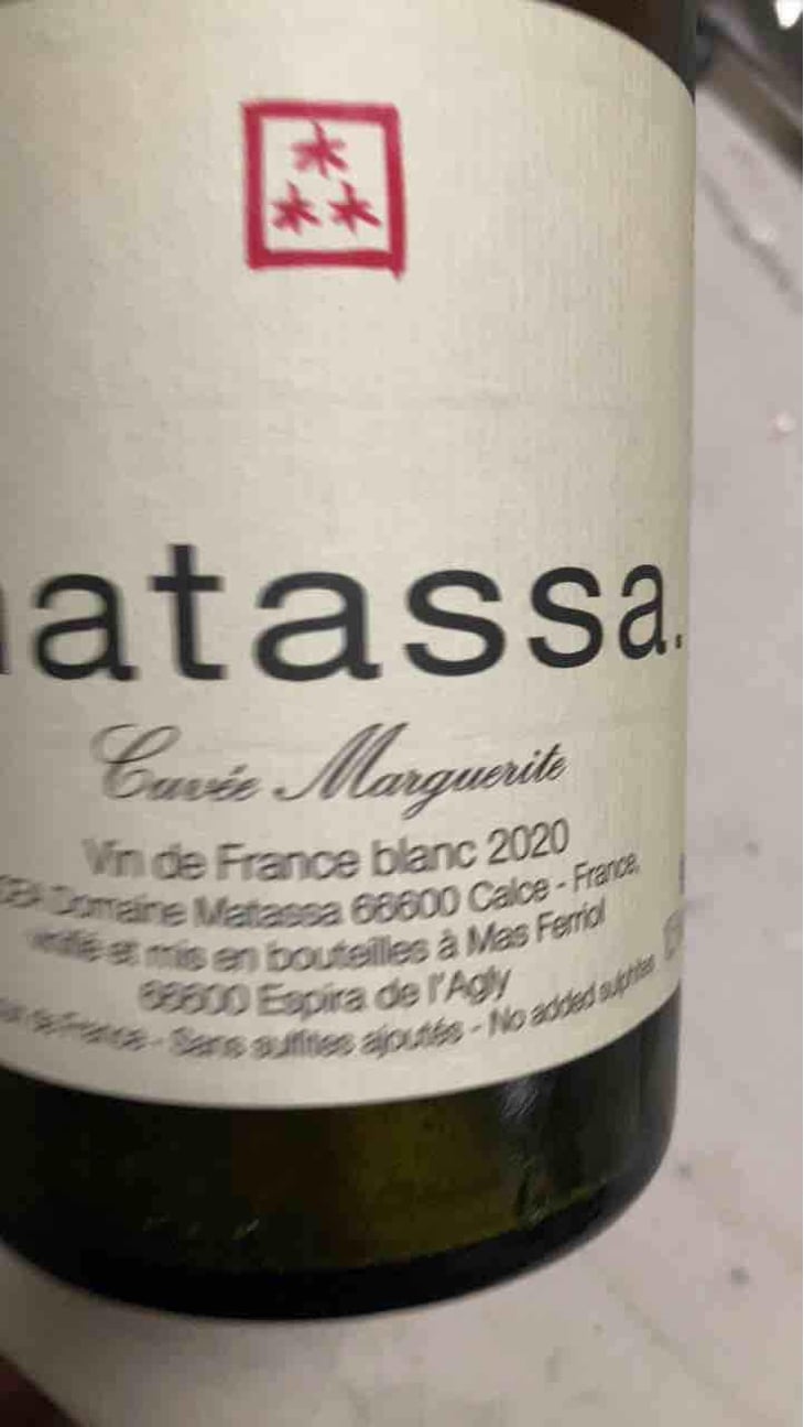 Cuvée Marguerite - Domaine Matassa - Tom Lubbe 