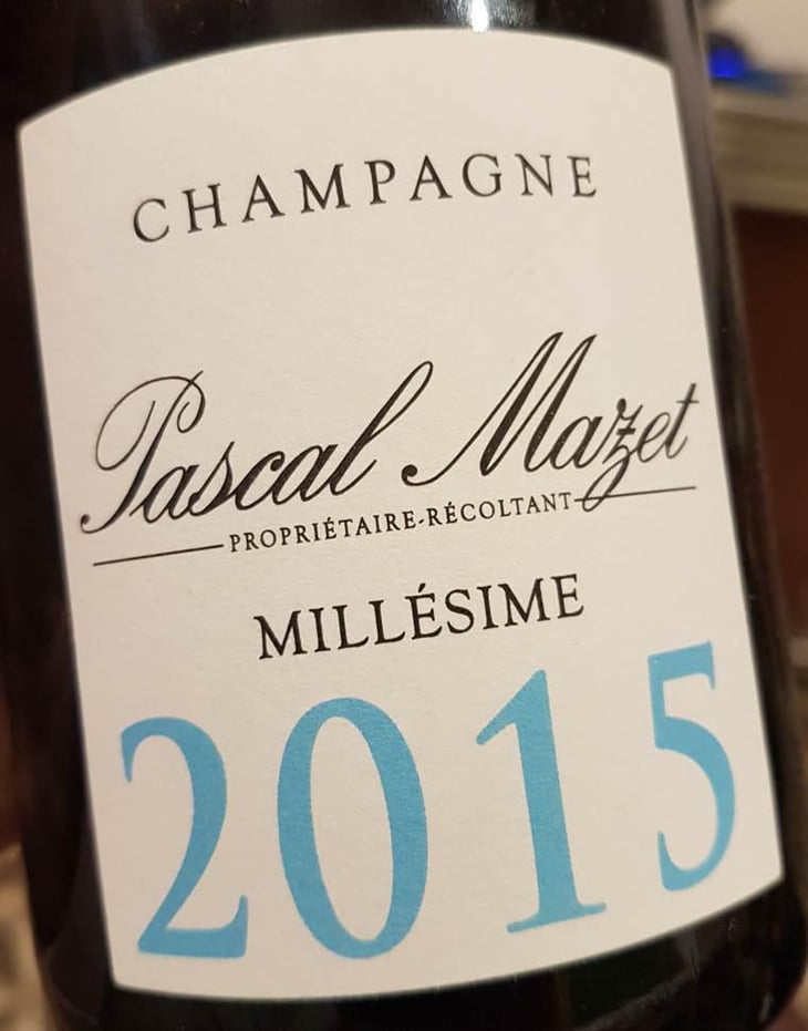 Cuvée Millésimé - Champagne Pascal Mazet - Olivier Mazet -2015