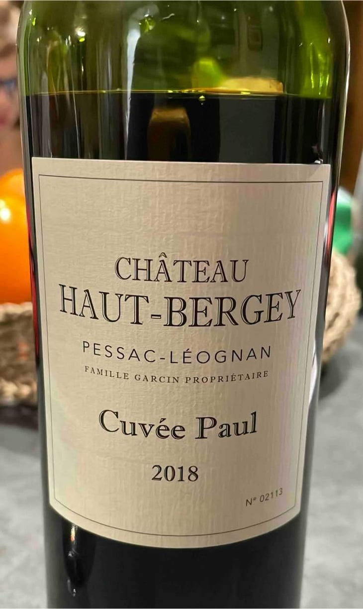 Cuvée P02 - Château Haut Bergey - Paul Garcin -2019