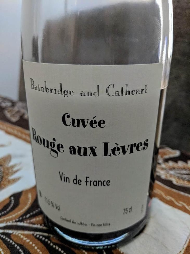 Cuvée Rouge Aux Lèvres - Bainbridge & Cathcart - Toby & Julie Bainbridge 