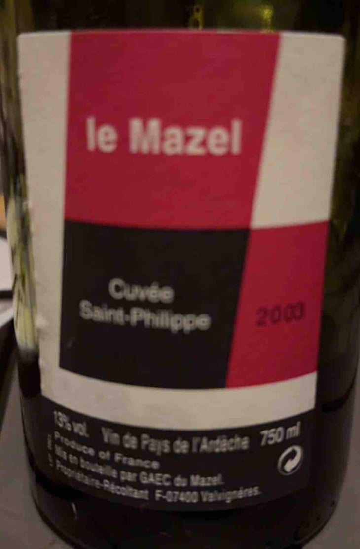 Cuvée Saint-Philippe - Le Mazel - Gérald & Jocelyne Oustric 