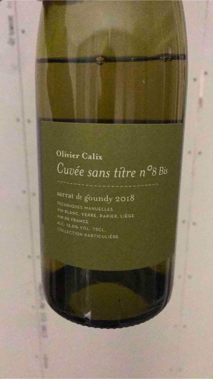 Cuvée Sans Titre n•8 Bis - Sarrat De Goundy - Olivier Calix 