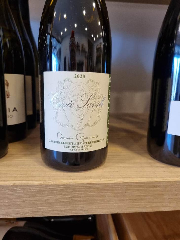 Cuvée Sarah - Domaine Giacometti - Sarah & Simon Giacometti 