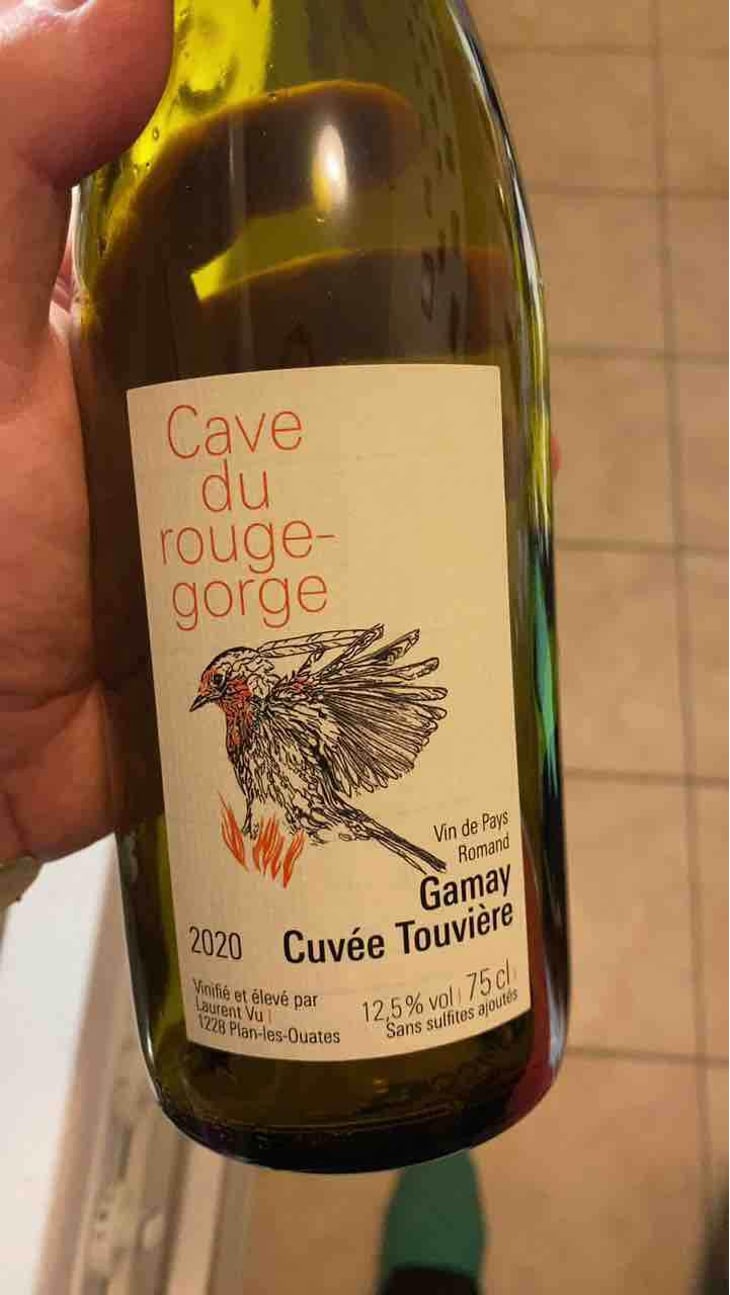 "Cuvée Touvière" - Gamay - Cave du Rouge-Gorge - Laurent Vu, Lolo, Lola 