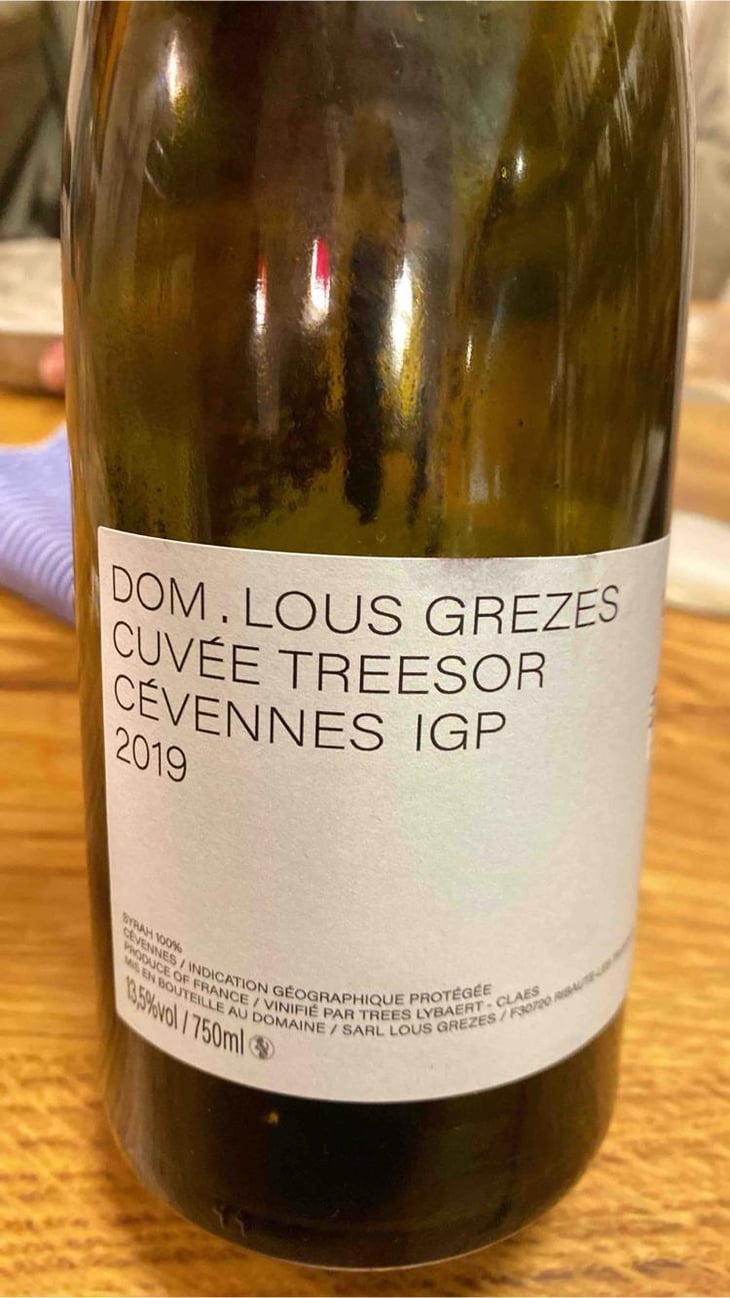 Cuvée Treesor IGP Cévennes - Domaine Lous Grèzes - Luc & Trees Lybaert 