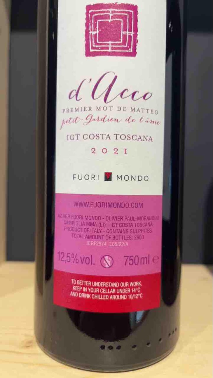 d'Acco - Azienda Agricola Fuori Mondo - Olivier Paul-Morandini 