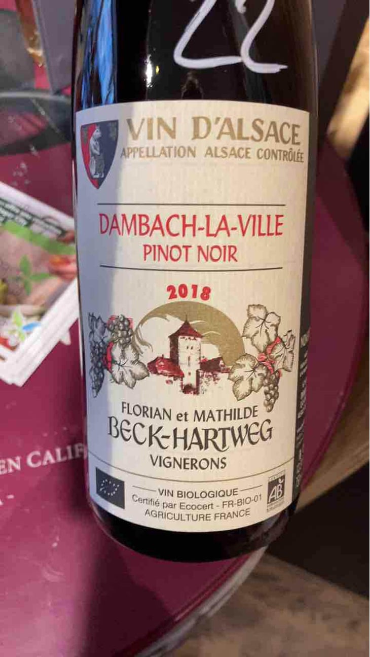 Dambach-La-Ville Pinot Noir - Florian & Mathilde Beck-Hartweg - Florian & Mathilde Beck-Hartweg 