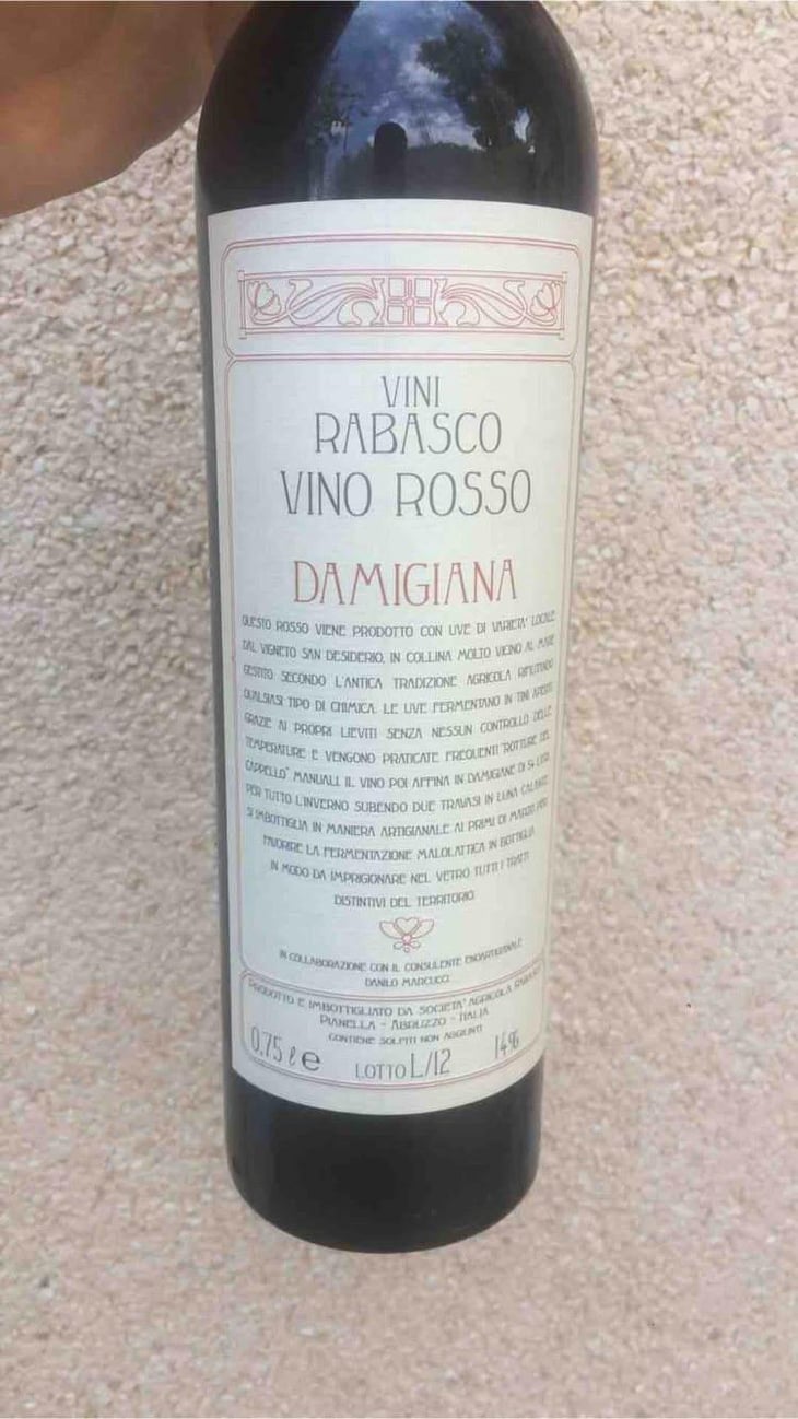 Damigiana Rosso - Azienda Agricola Rabasco - Iole Rabasco 