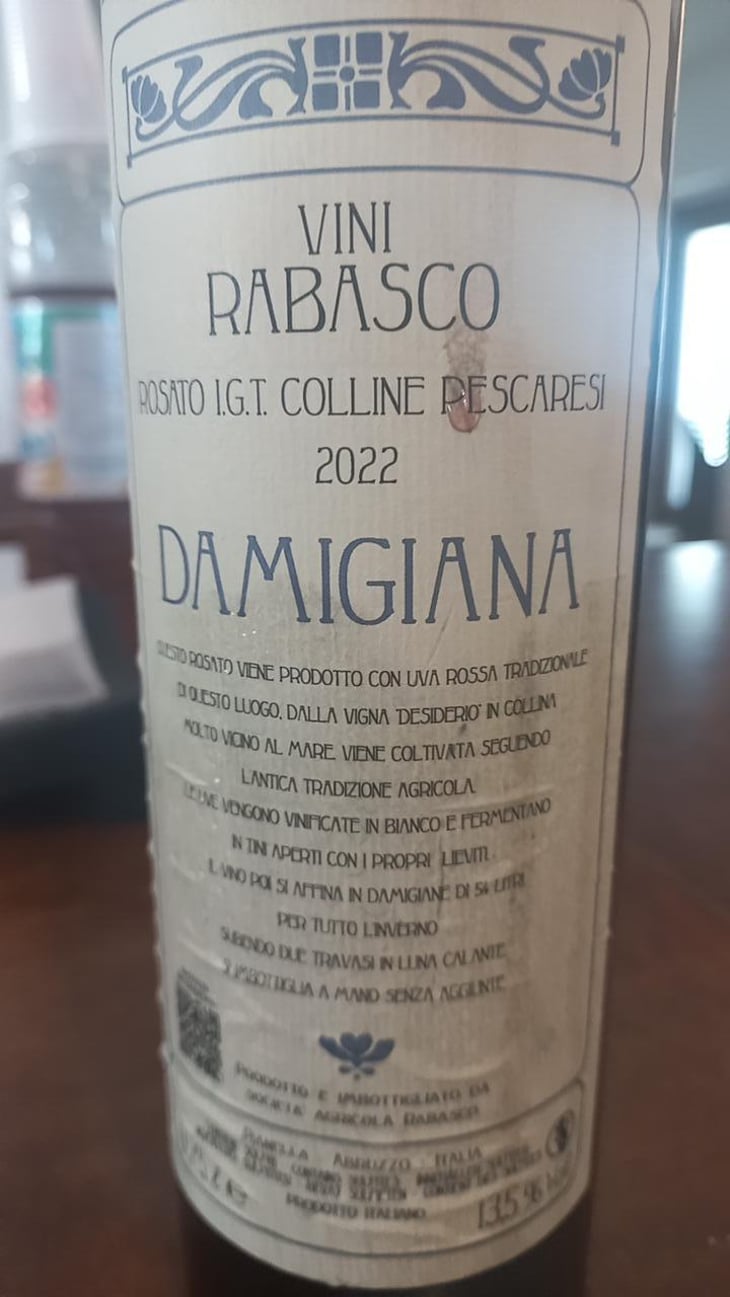Damigiana Rosso - Azienda Agricola Rabasco - Iole Rabasco 