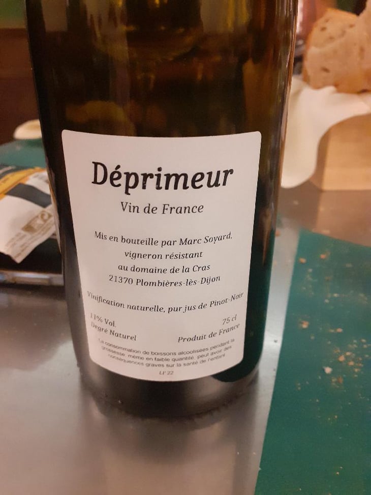 Déprimeur - Domaine de la Cras - Marc Soyard 