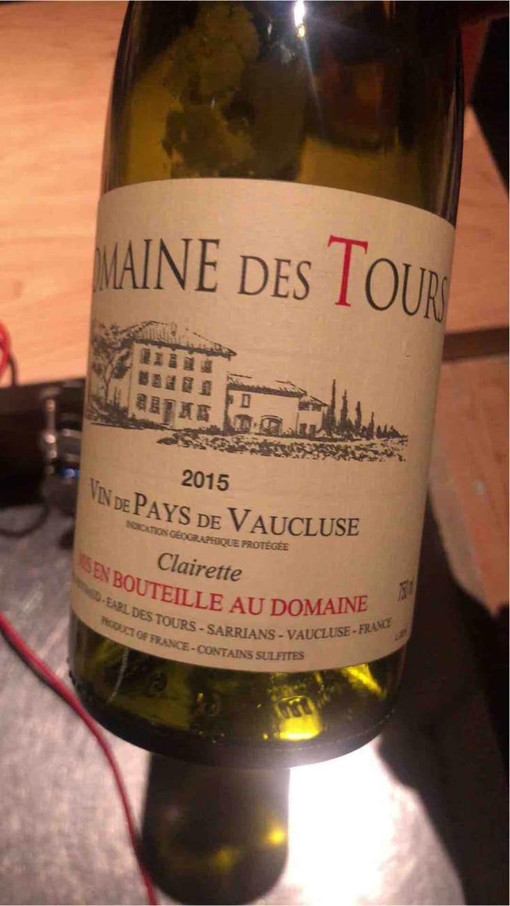 "Domaine des Tours" - Vin de Pays de Vaucluse - Blanc - Château Rayas - Château des Tours - Château de Fonsalette - Emmanuel Reynaud 
