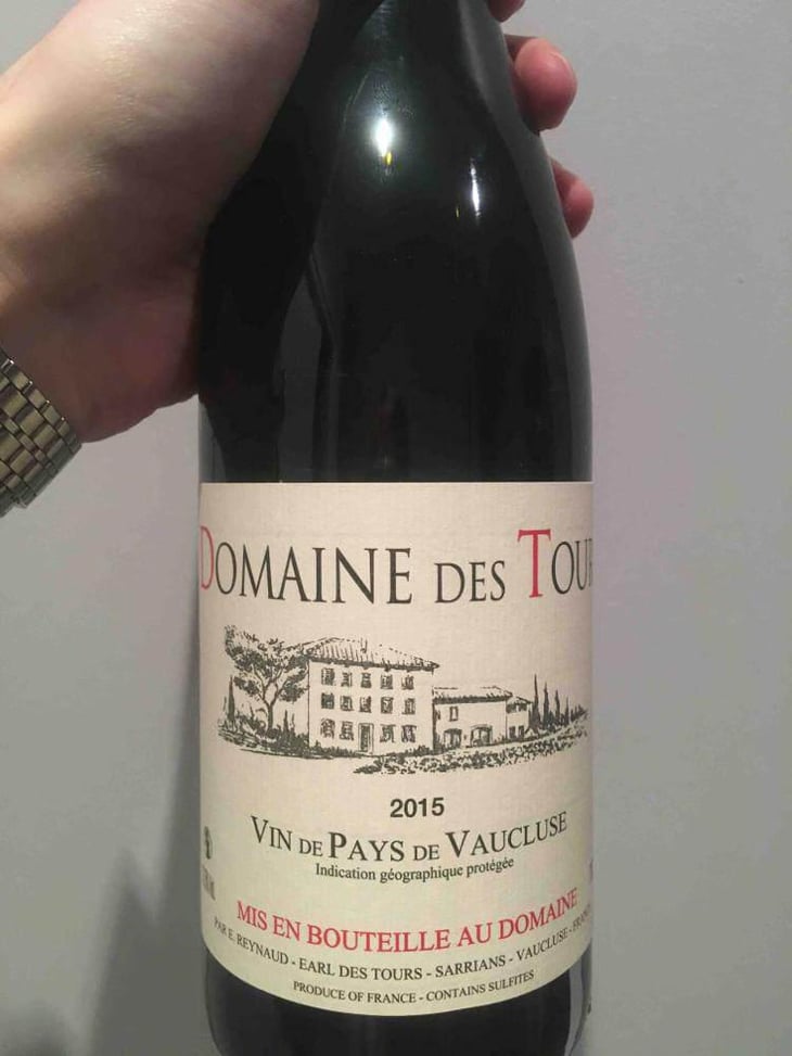 "Domaine des Tours"  - Vin de Pays de Vaucluse - Rouge - Château Rayas - Château des Tours - Château de Fonsalette - Emmanuel Reynaud 