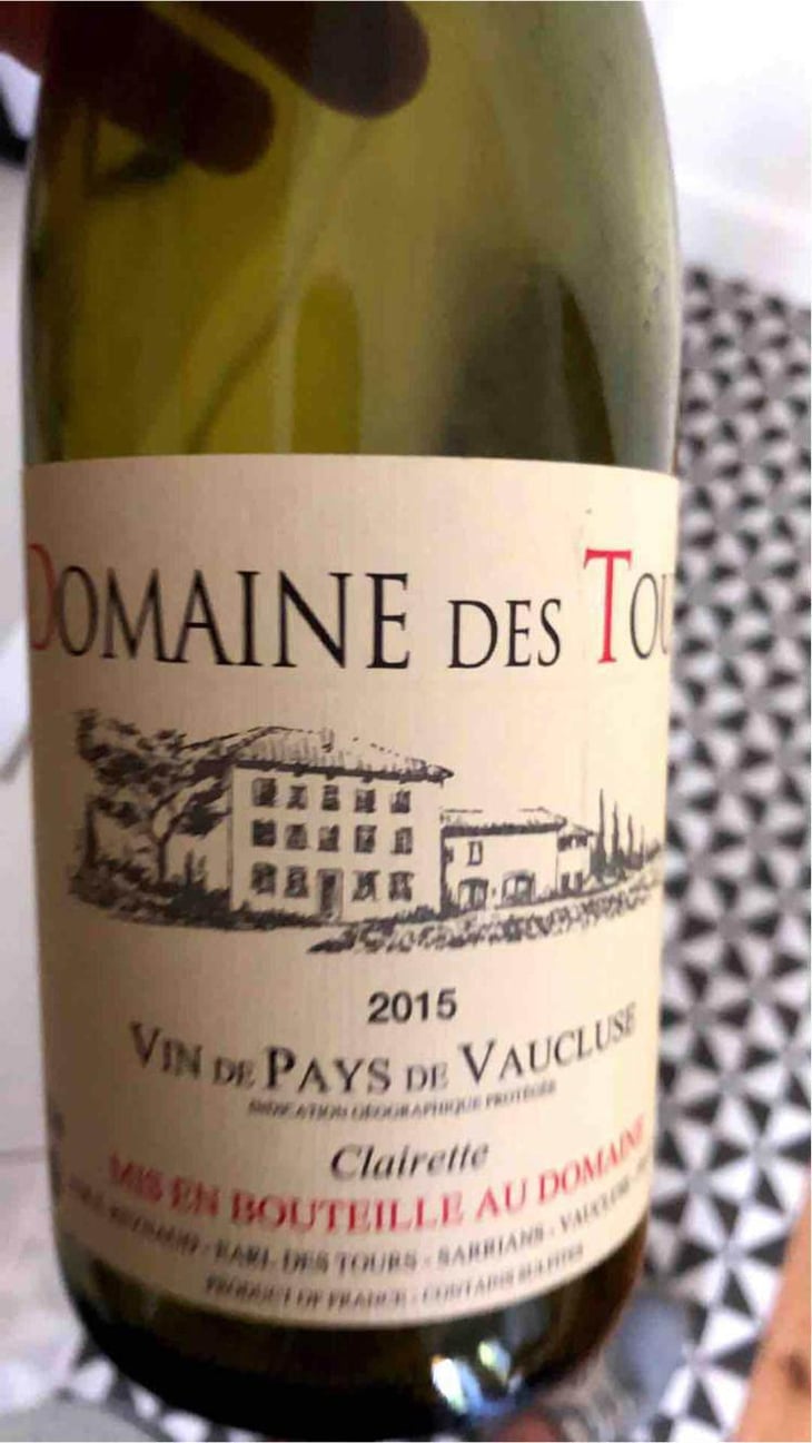 "Domaine des Tours"  - Vin de Pays de Vaucluse - Rouge - Château Rayas - Château des Tours - Château de Fonsalette - Emmanuel Reynaud 