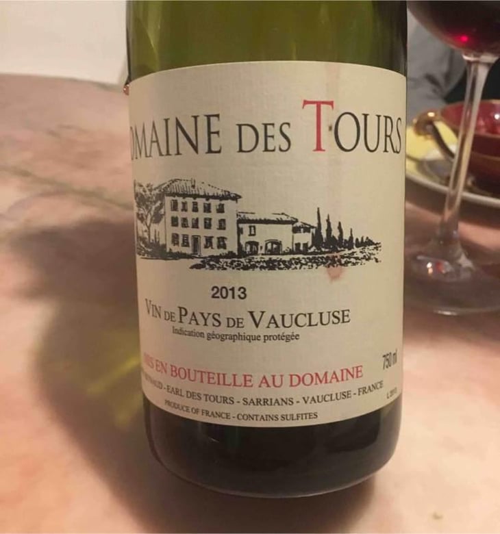 "Domaine des Tours"  - Vin de Pays de Vaucluse - Rouge - Château Rayas - Château des Tours - Château de Fonsalette - Emmanuel Reynaud 
