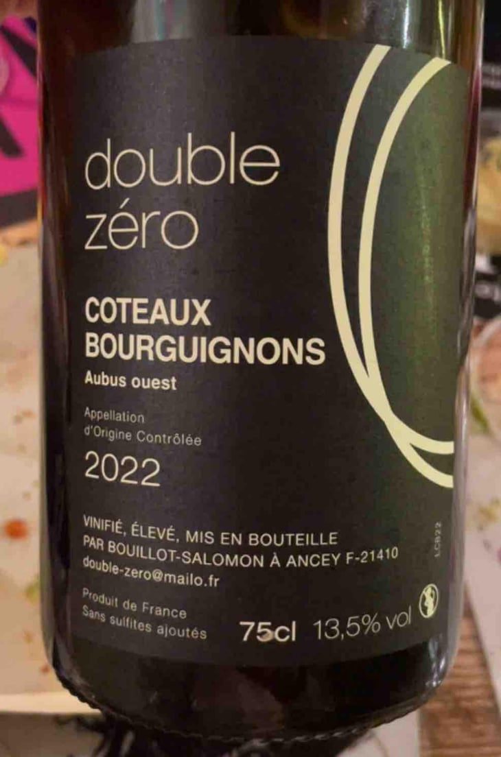 Coteaux Bourguignons Aubus Ouest - Double Zéro - Jean-François Cuzin -2022