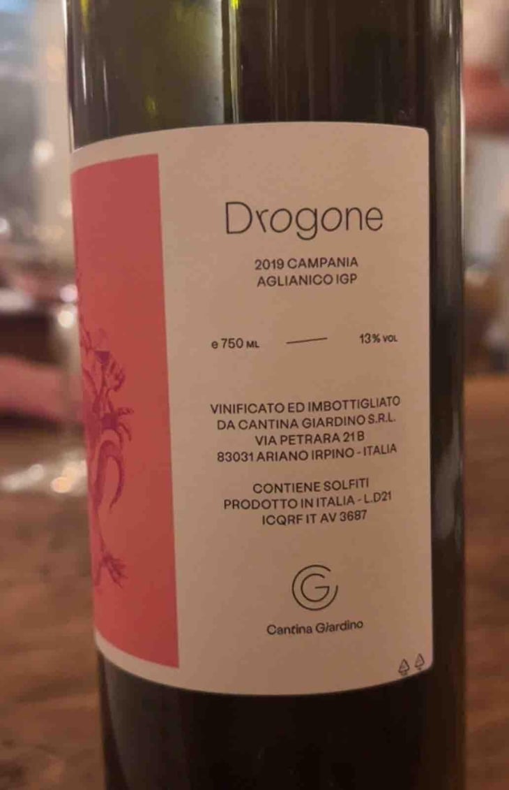 Drogone - Cantina Giardino - Antonio Di Gruttola & Daniela De Gruttola 