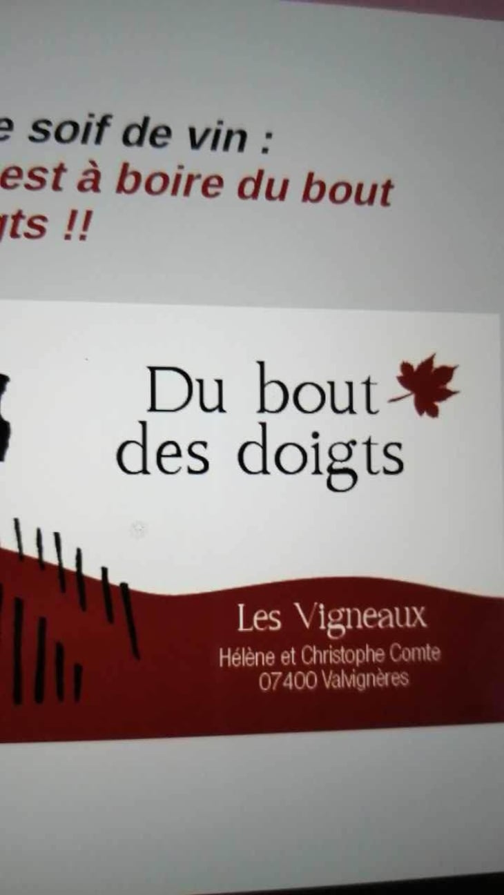 Du Bout des Doigts - Les Vigneaux - Hélène & Christophe Comte 