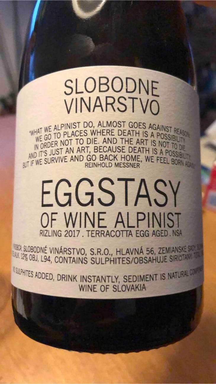 Eggstasy Of Wine Alpinist - Slobodné Vinárstvo - Majer Zemianske Sady - Michal Kuropka, Agnes Lovecká, Katarína Kuropková 