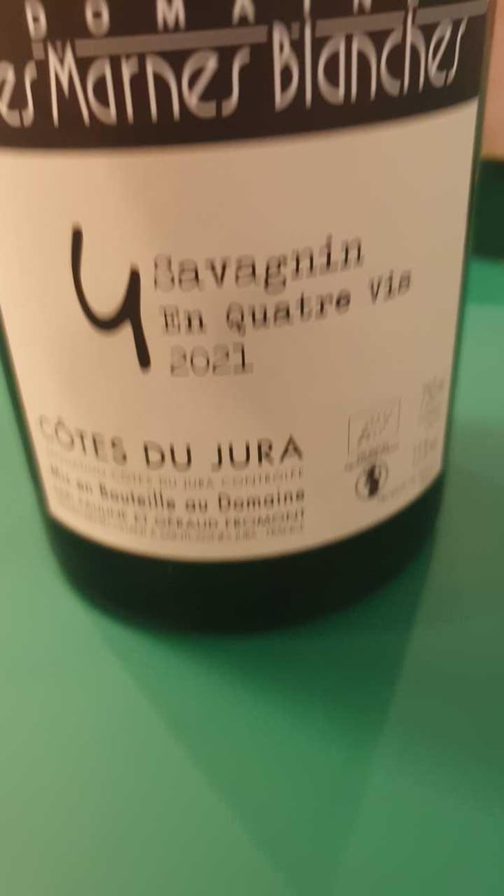 En Quatre Vis Savagnin - Domaine Des Marnes Blanches - Pauline & Géraud Fromont 
