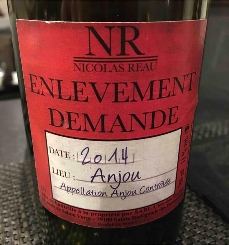Enlèvement Demandé - Le Clos des Treilles - Nicolas Reau 
