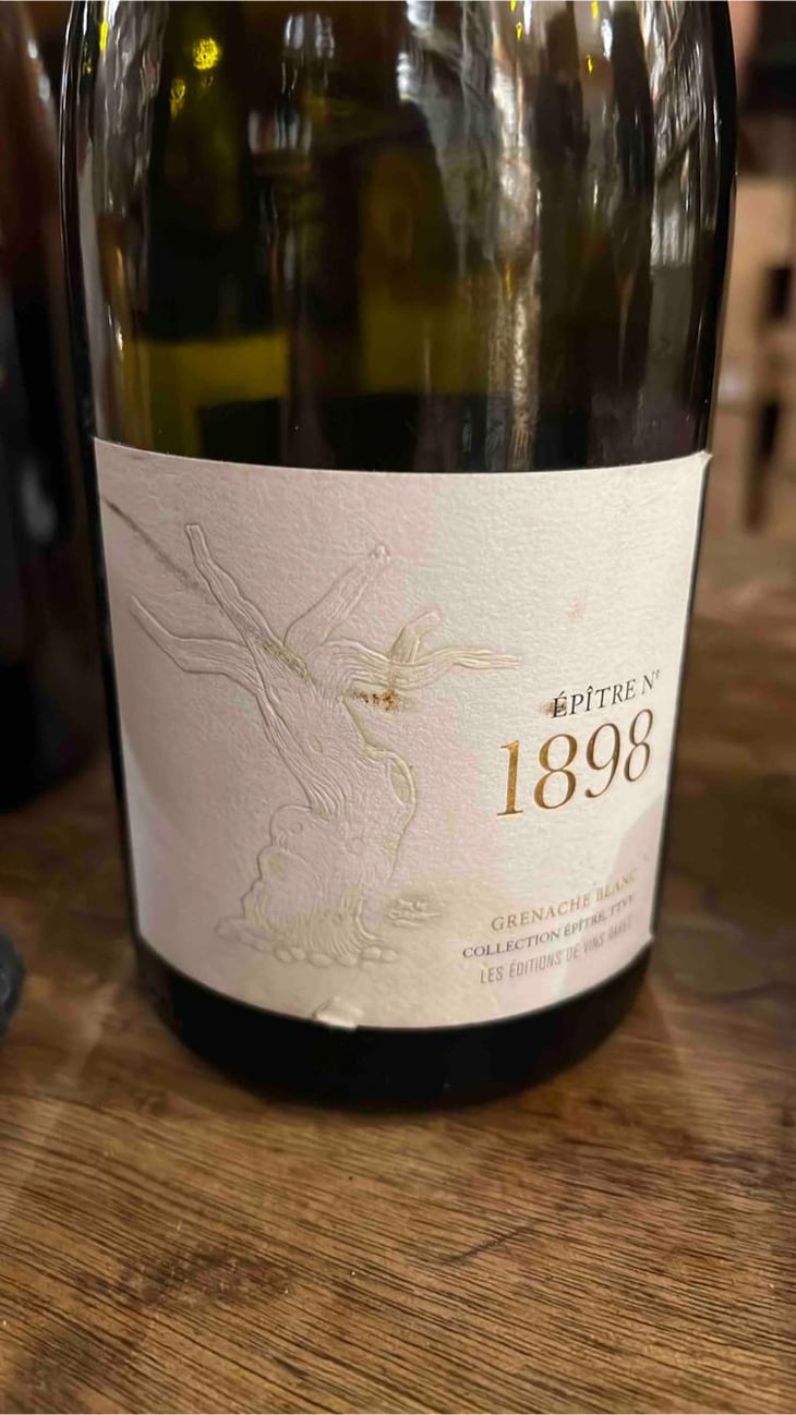 Epitre N°1898 Grenache Blanc - Les Editions de Vins Rares - Loïc Mignotte , Renaud Saunier & Jean-Armand Bloc 