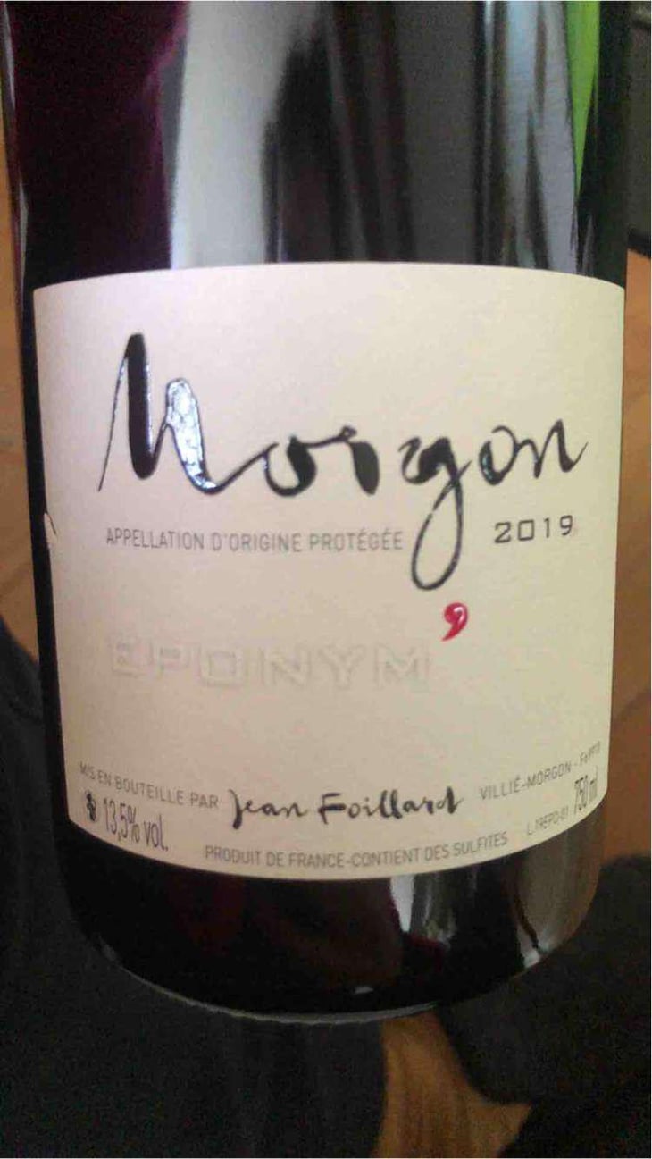 Morgon “Eponym'” - Jean Foillard - Jean Foillard 
