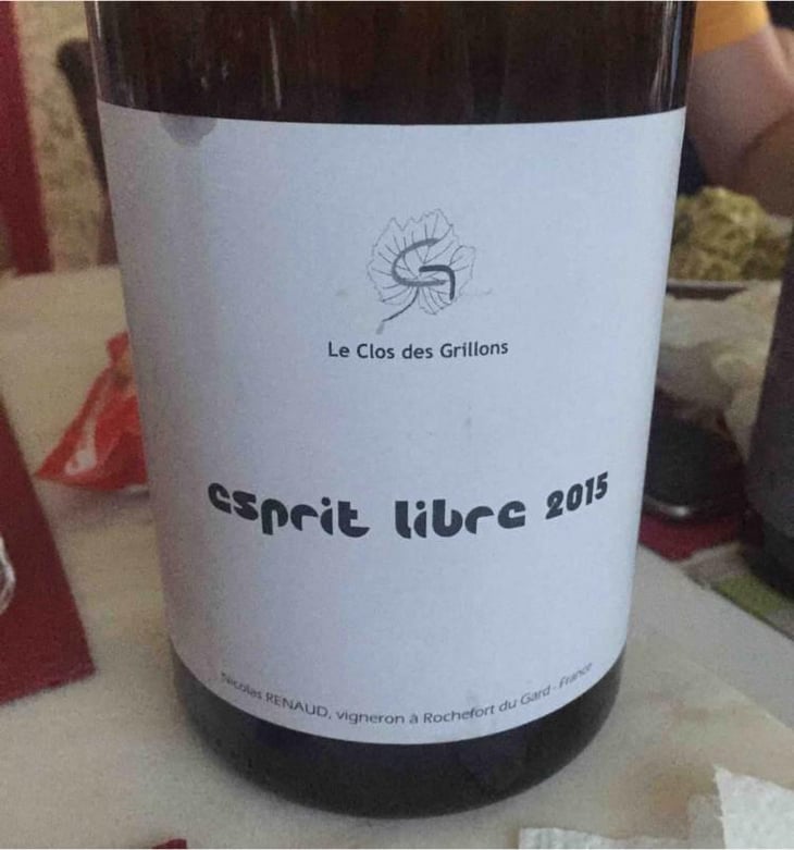 Esprit Libre - Clos des Grillons - Nicolas Renaud 