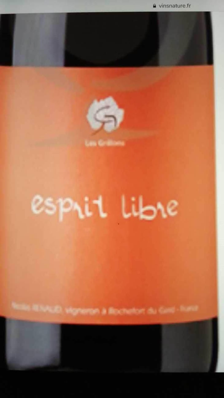Esprit Libre - Clos des Grillons - Nicolas Renaud 