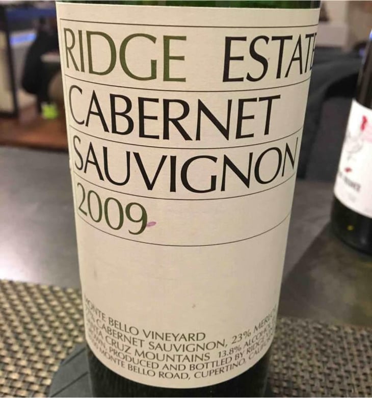 Estate Cabernet Sauvignon - Ridge Vineyards - Paul Draper 