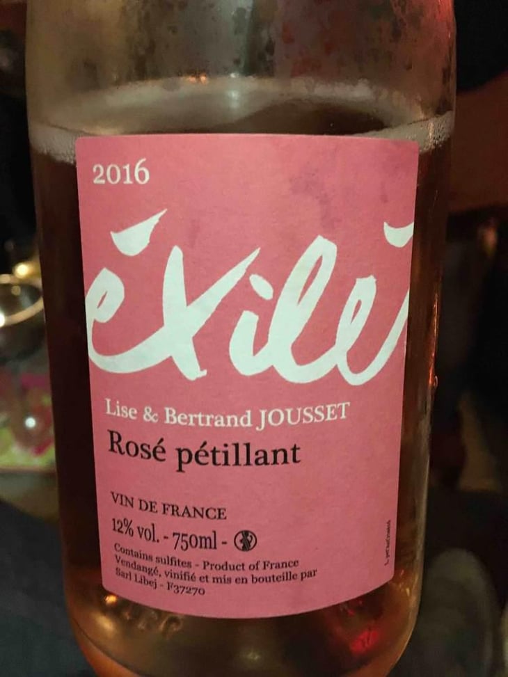 Éxilé Rosé Pétillant - Domaine Jousset - Lise & Bertrand Jousset 