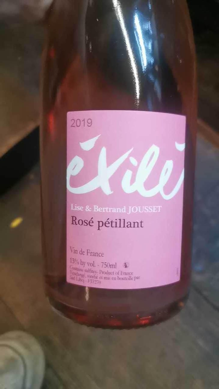 Éxilé Rosé Pétillant - Domaine Jousset - Lise & Bertrand Jousset 