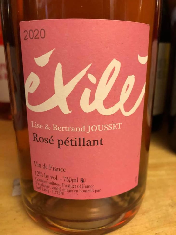 Éxilé Rosé Pétillant - Domaine Jousset - Lise & Bertrand Jousset 