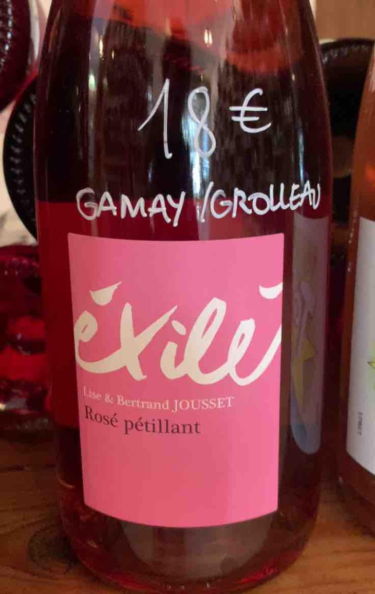 Éxilé Rosé Pétillant - Domaine Jousset - Lise & Bertrand Jousset 