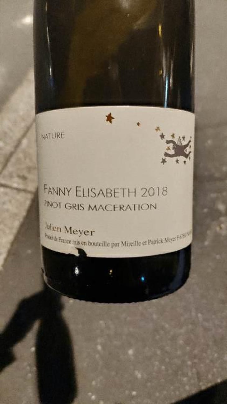 Fanny Elisabeth - Pinot Gris macération - Domaine Julien Meyer - Patrick Meyer 