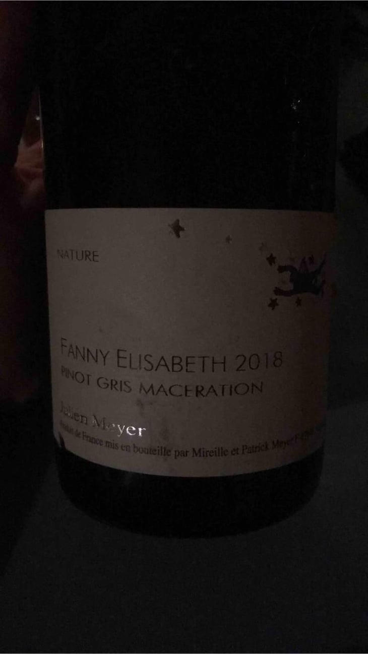 Fanny Elisabeth - Pinot Gris macération - Domaine Julien Meyer - Patrick Meyer 