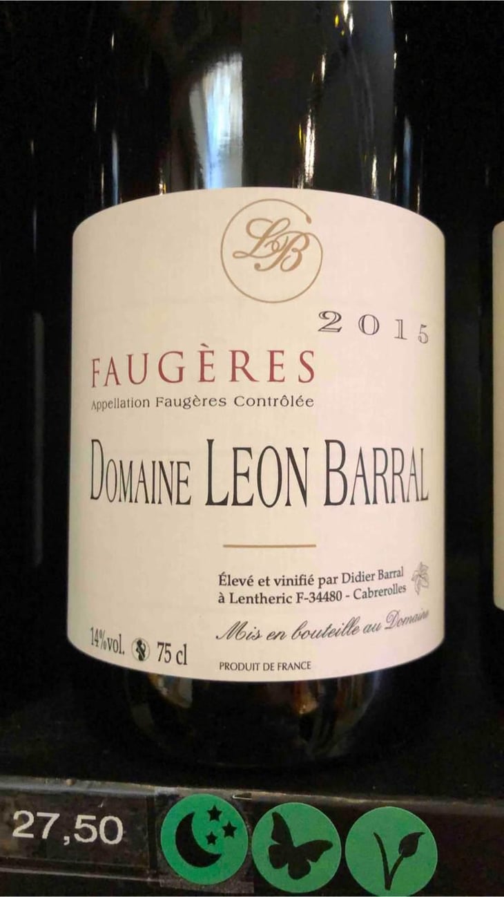Faugères "Tradition" - Domaine Léon Barral - Didier Barral 