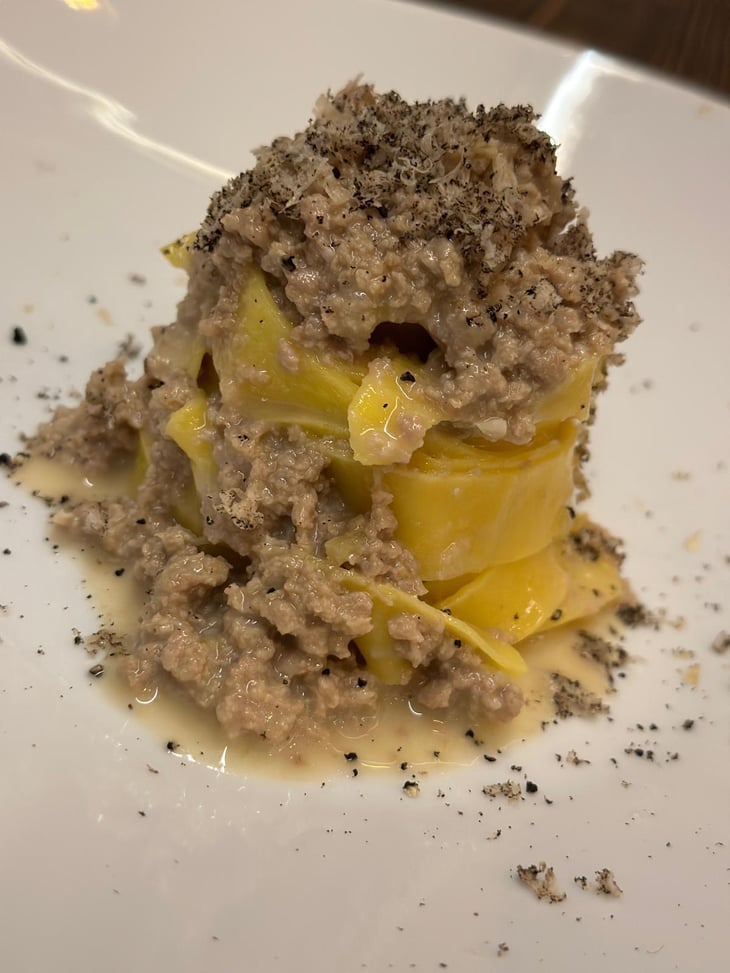 Fettuccine Fatte In Casa Al Burro,Parmigiano Reggiano 36 Mesi, Limone E Tartufo Nero Estivo - Verso - 772236