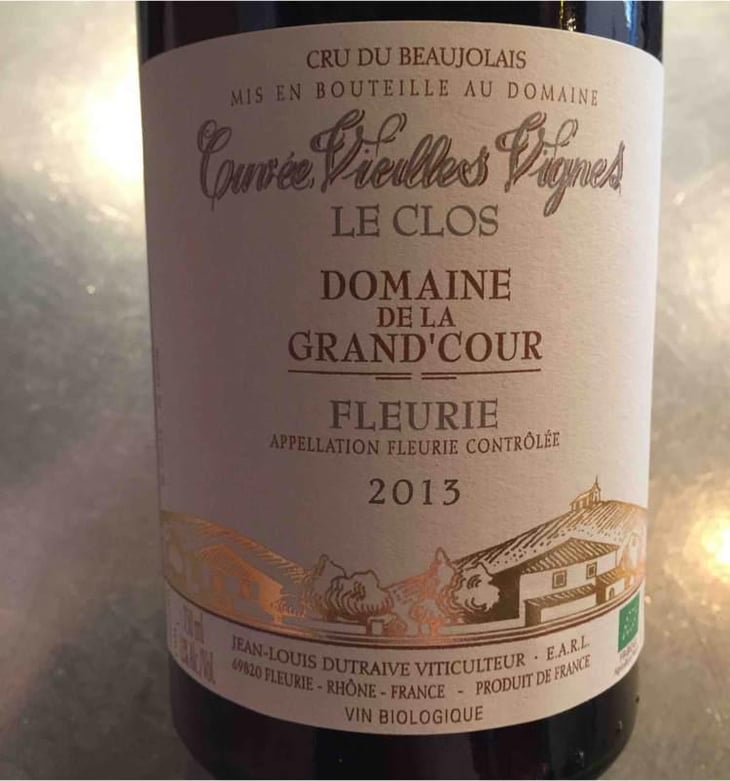 Fleurie Cuvée Vieilles Vignes - Domaine de la Grand'Cour - Jean-Louis Dutraive 