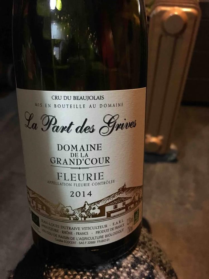Fleurie La Part des Grives - Domaine de la Grand'Cour - Jean-Louis Dutraive 