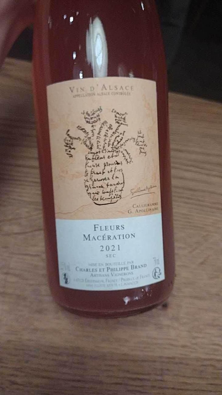 Fleurs Macération - Domaine Brand & Fils - Philippe Brand 