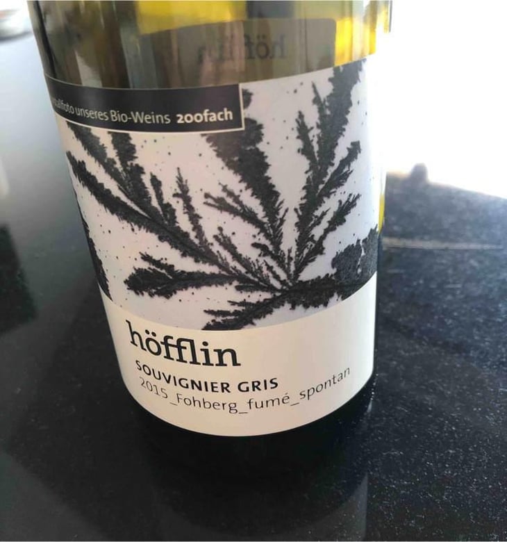 Souvignier Gris Fohberg Fumé Spontan - Weingut Höfflin - Matthias und Julius Höfflin 